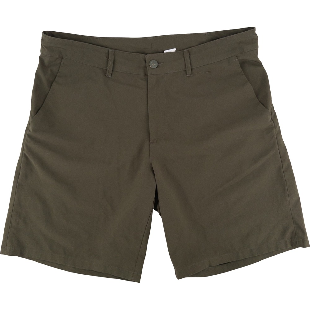 The Normal Brand Mens 34 Hybrid Short Dark Olive Green Mesh Pockets Gorpcore